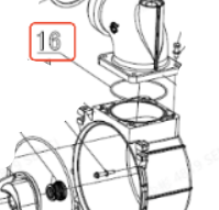 Кольцо уплотнительное выпускного фланца TSS PGST80/Exhaust flange sealing ring PGST80 №16, (70010-04166-00)