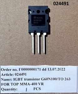 Транзистор IGBT G60N100 / Transistor (то 263)