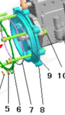 Крышка приводной шестерни топливного насоса высокого давления TDQ 30 4L / High pressure fuel pump cover