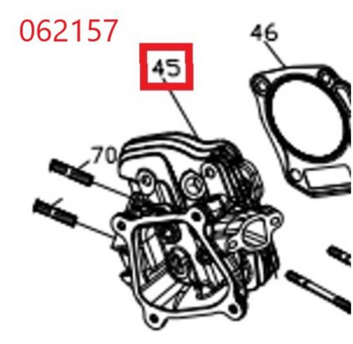 Головка блока цилиндра SGG 5000Ei(ESi),KM170FP Km / Cylinder head (03.02.12140-17203-00)