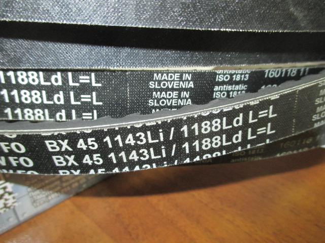 Ремень приводнойTDY 38 4L /Fan belt (GB12732-1996)(BX45 1143Li /1188Ld)