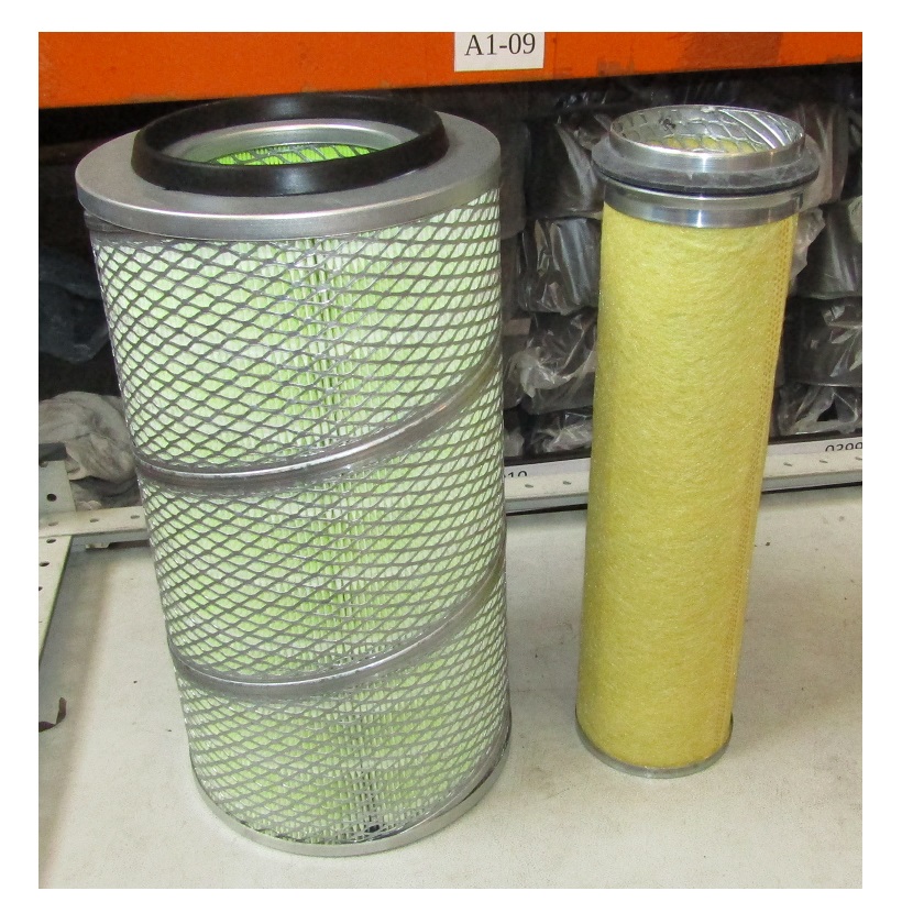 Фильтр воздушный двойной цилиндрический (глухой торец) YC4A180L-D20 (Ф1-222х184х383/Ф2-184х87х360)  /Air filter