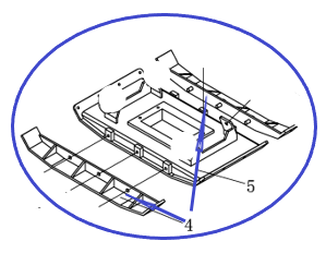 Подошва виброплиты TSS-WP320/Vibrating plate, №4+№5 (CNP330A004+CNP330A005)