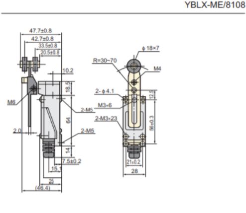 Выключатель концевой ТСС GW 42R-40N/YBLX-ME 8108