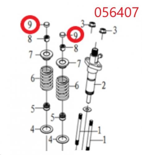Термокомпенсатор клапана Diesel 188FE/Valve adjusting cushion, №9 (70009-01999-00)