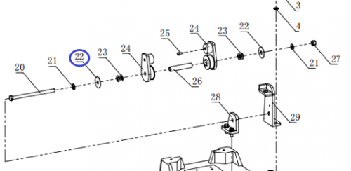 Вкладыш пластины крепленя TSS-CP-220/Liner, fixed handle, CNP330Y-1-B22 (3020102005)