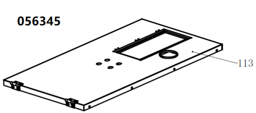 Крышка кожуха верхняя TSS DUAL DWG-500 / Position 113 - Upper cover plate (33013-01504-00)