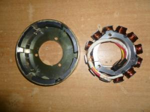 Генератор зарядный (ротор+статор) KM2V80/ Flywheel alternator (stator+rotor)