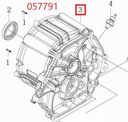 Крышка блока цилиндра SGG 9000(.L.),LC192FD Lc / Crankcase cover (110820244-0001)