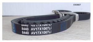 Ремень приводной TDR-K 18 4L;TDR-K 22 4L/V - belt , water pump,B-1067 Li 1107 Lw