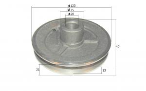 Шкив (20х123х1A) редуктора TSS DMD1000L/Pulley