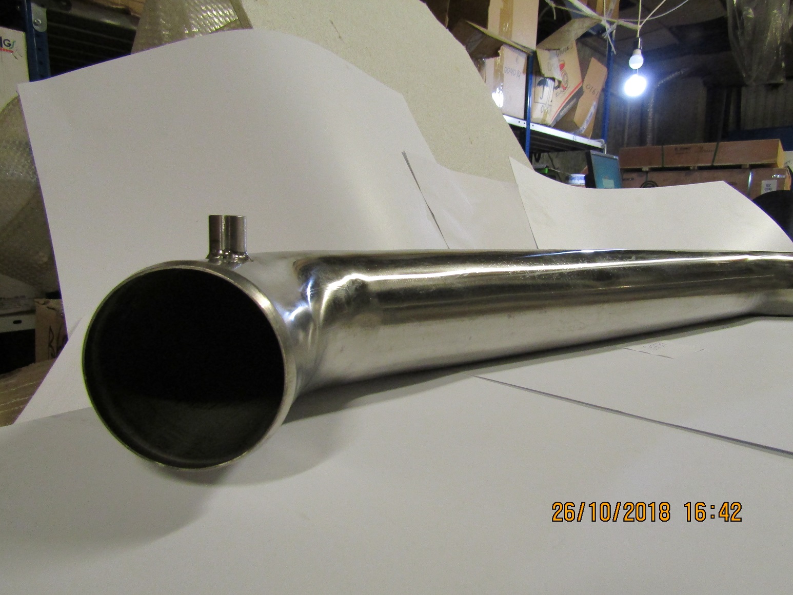 Патрубок радиатора стальной 6М26/Water Pump Water Pipe Assembly (330203000320)