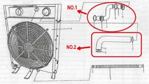 Радиатор в сборе с интеркулером WT12D-308/Radiator & intercooler assy