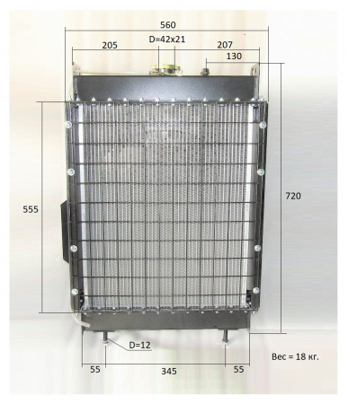 Радиатор охлаждения Ricardo K4100ZDS; TDK 42 4LT/Radiator