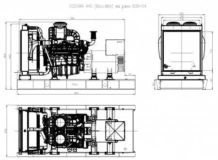 Дизельный генератор ТСС АД-440С-Т400-1РМ17 (Mecc Alte)