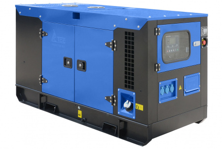 Дизельный генератор ТСС ЭД-12-Т400-1РКМ11 в шумозащитном кожухе на прицепе