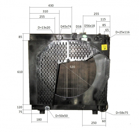 Радиатор охлаждения Baudouin 4M11G90/5e2 /Radiator (1001065717)