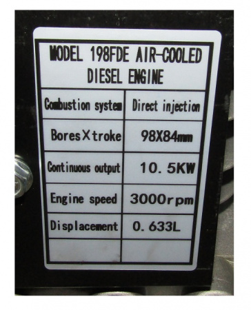 Двигатель дизельный 198F/Engine assy
