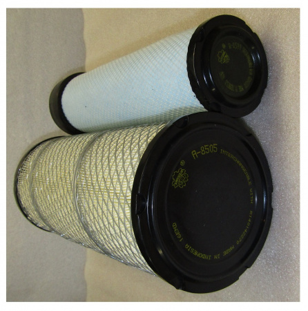 Фильтр воздушный двойной цилиндрический (глухой торец) WP2.3D25E200 (A8602S) (Ф1-125х85х310/Ф2-80х64х304)/Air filter element (1000940409)