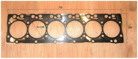 Прокладка головки блока цилиндров SDEC SC7H230D2; TDS 155,168 6LTE/Cylinder head gasket